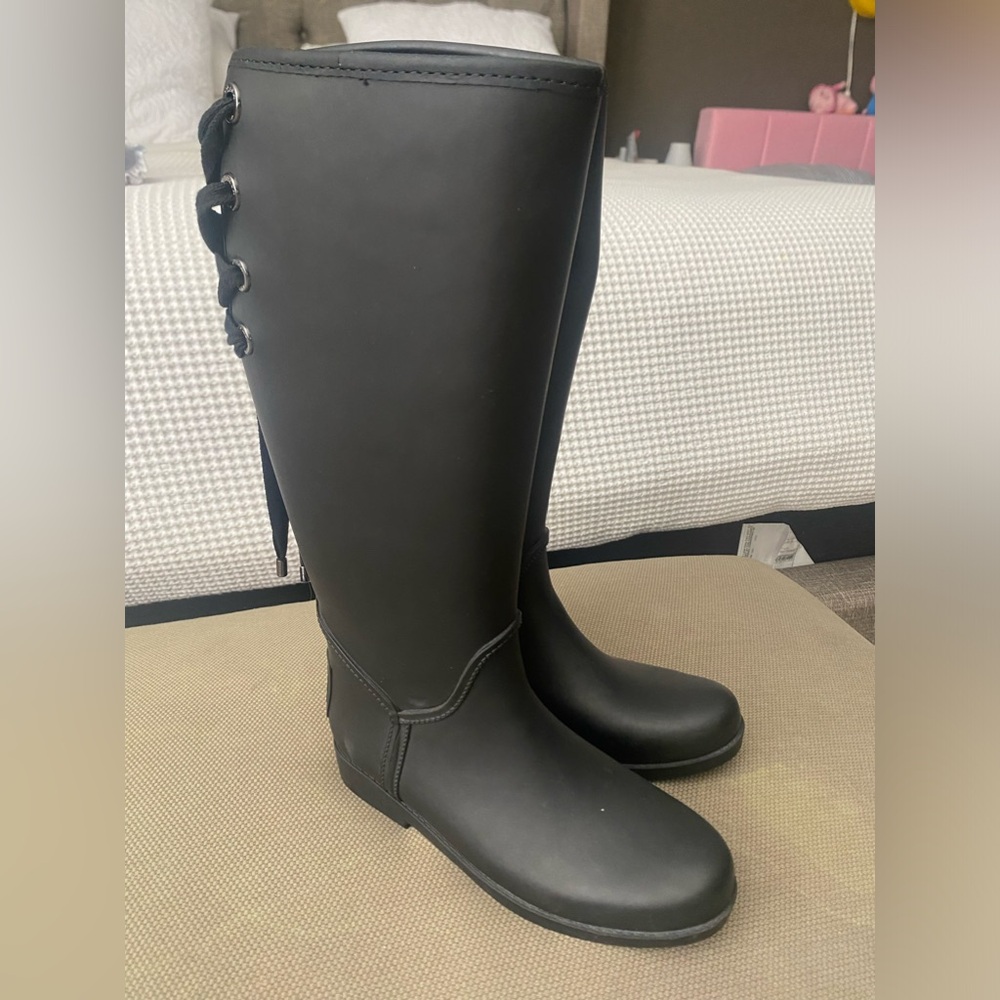 Coach Tristee Lace Up Rubber Rainboots